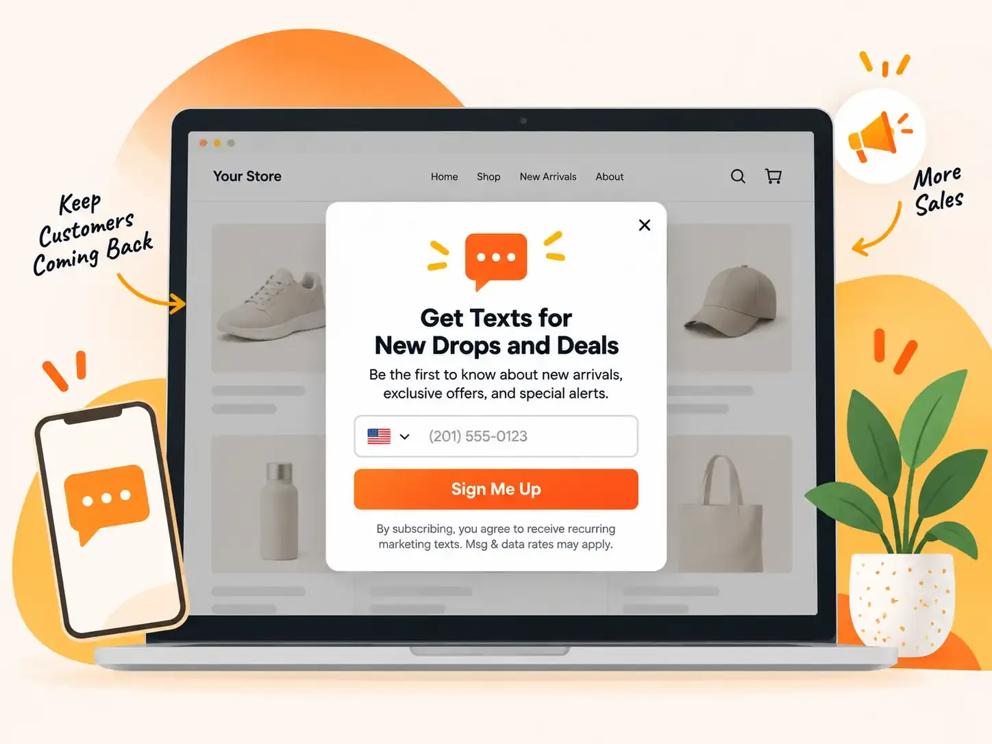 SMS popup